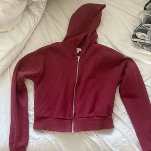 Cropped full tilt zip up